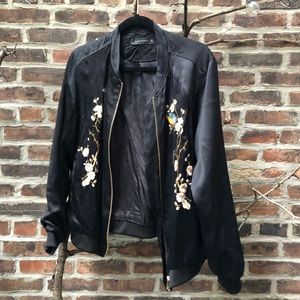 Gorgeous Zara Embroidered Bomber Jacket
